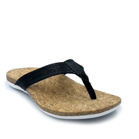 SUBER Orthotic Flip Flops | Black | FootActive  