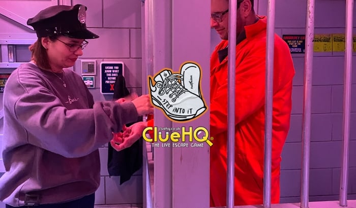An image of the Step Into It and Clue HQ logo together 
