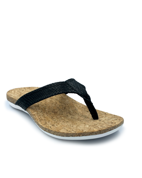 SUBER Orthotic Flip Flops | Black | FootActive  
