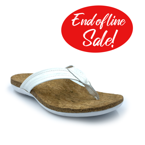 SUBER Orthotic Flip Flops | White | FootActive  