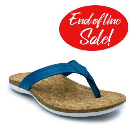 SUBER Orthotic Flip Flops | Blue | FootActive  