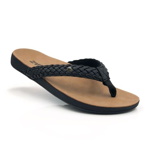 XANTHE Orthotic Flip Flops | BLACK | ZULLAZ