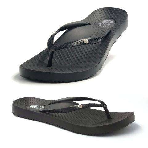 FootActive Chanclas Ortopédicas Tiki Girl NEGRO