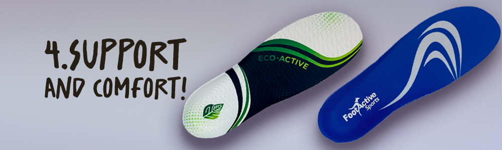 Image of our ECO Active and FootActive insoles 