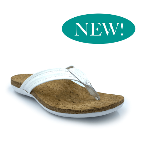 SUBER Orthotic Flip Flops | White | FootActive  